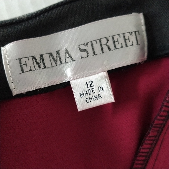 Emma Street Black Strapless Dress w Ruffle 12 - Picture 10 of 12